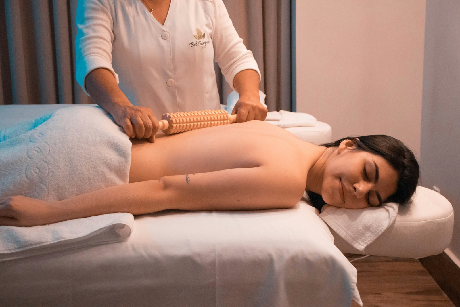 female getting a massage