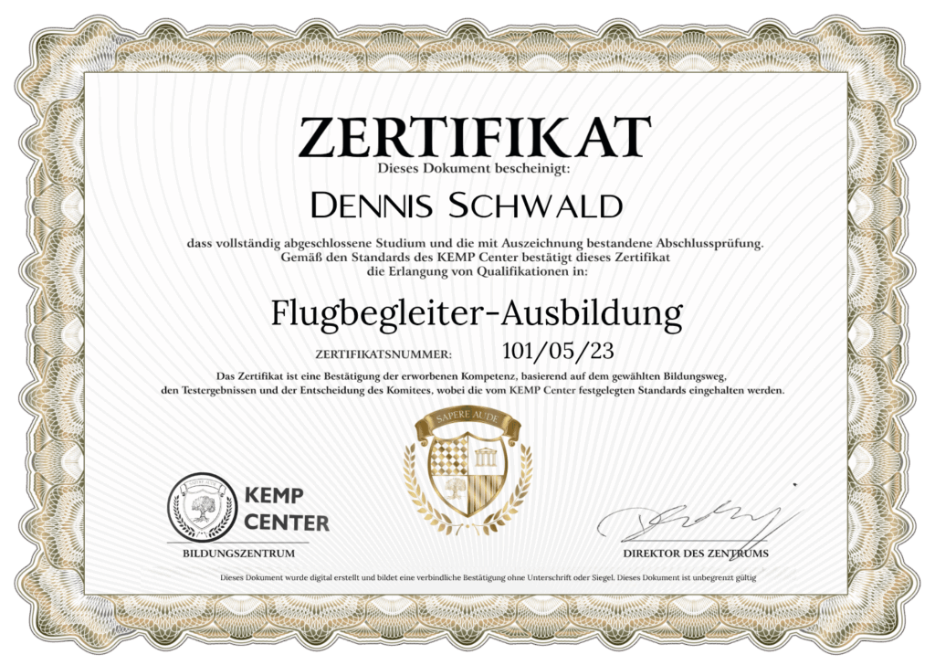 Dennis Schwald Zertifikat 5