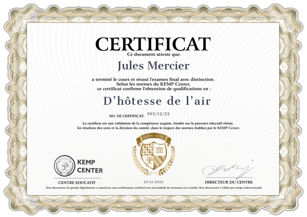 KEMP Center Certificates ENDEFRPL 3