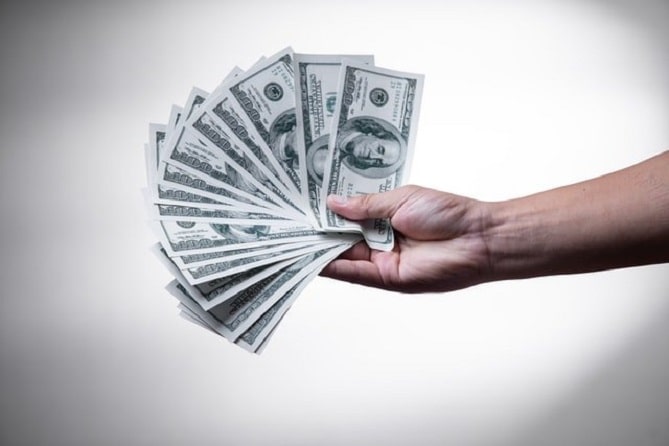 Money in the hand