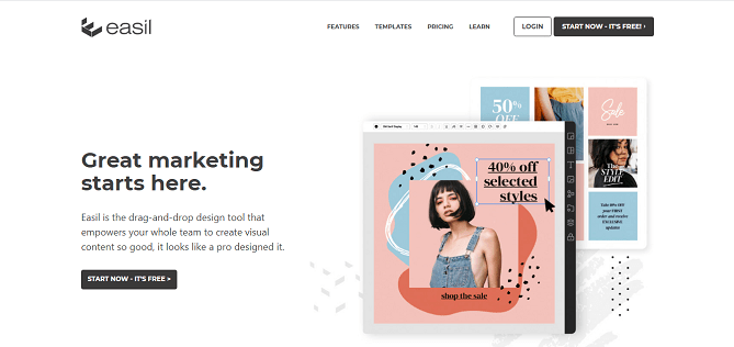 easil screenshot - online graphics program