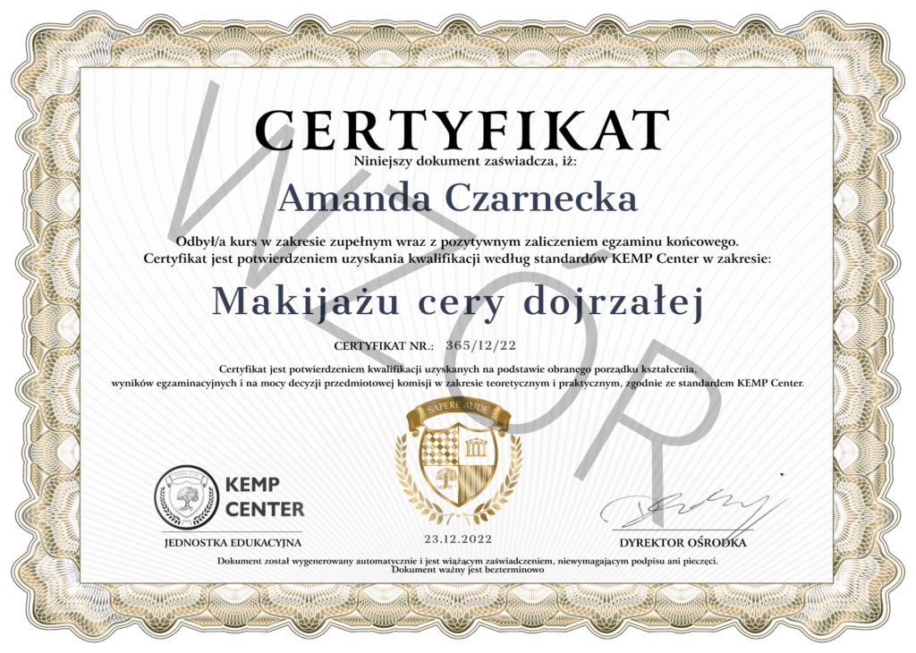 Certyfikat KEMP PL z obrazu 1 9
