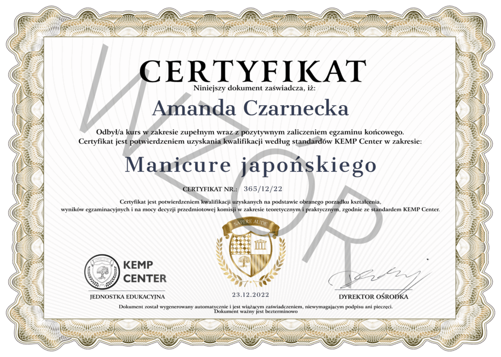 Certyfikat KEMP PL z obrazu 3 2