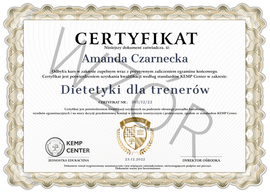 Certyfikat KEMP PL z obrazu 1 3