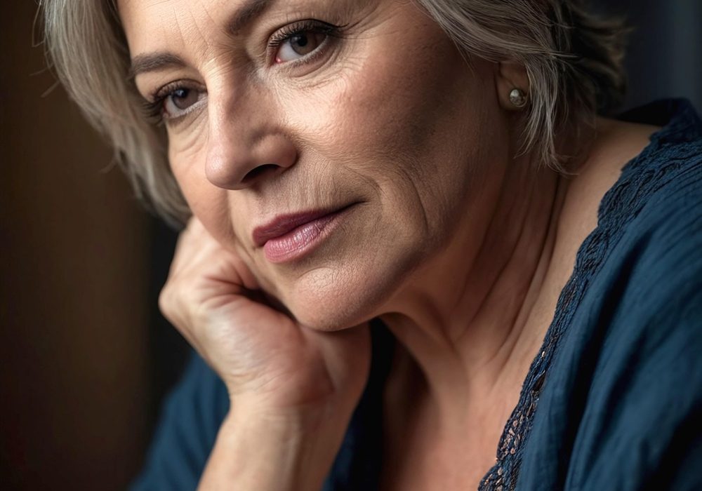 mother, mom, woman, motherhood, reflect, reflective, mature, portrait, ai generated