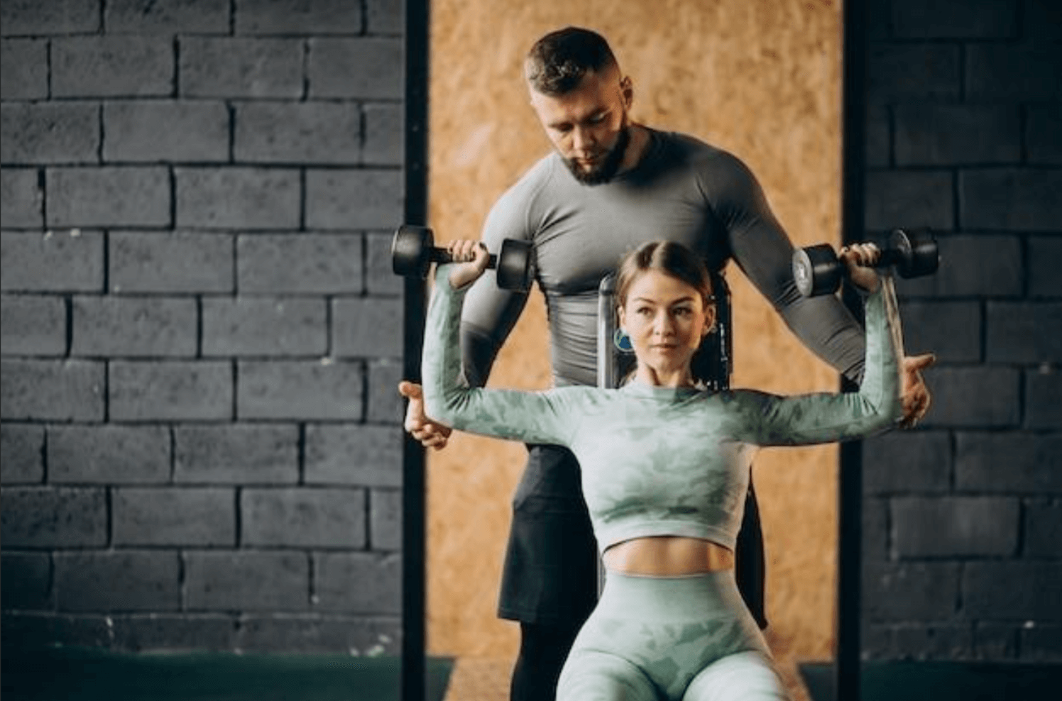 Man working to become a personal trainer