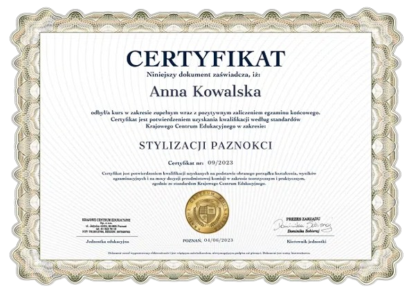 Certyfikat kurs stylizacji paznokci removebg preview