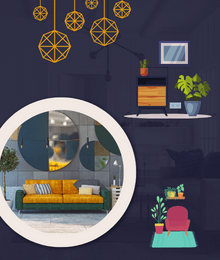 Examples of positioning of flowers and plants in a room min