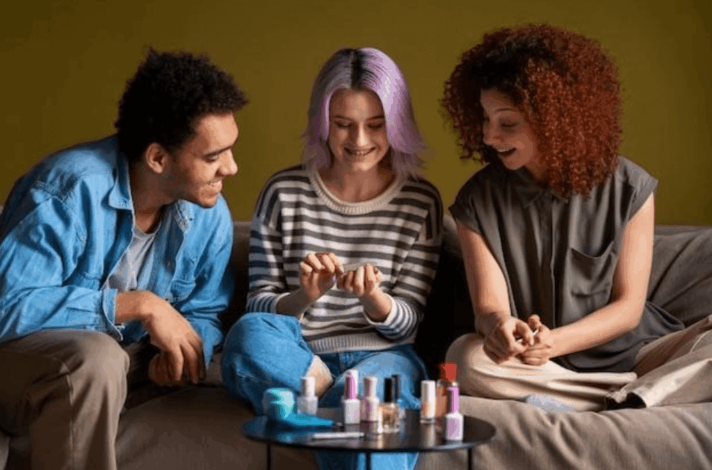 Group of friends turning nail painting hobby to a career